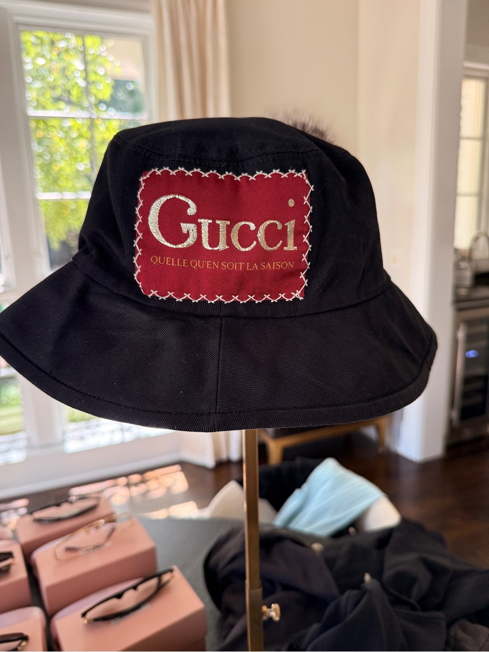 Gucci Black Bucket Hat  Size L Authentic!